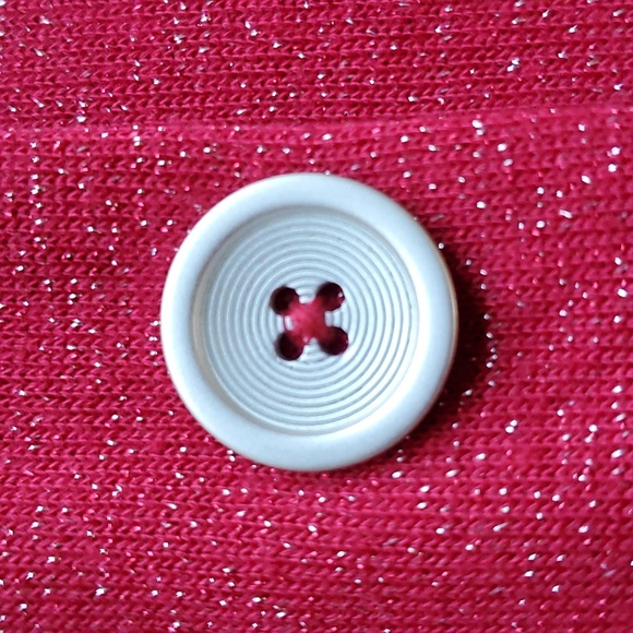 ADRIENNE VITTADINI Red Cowl Metallic Thread Long Sleeve Sweater SIZE: 2X - Picture 5 of 11